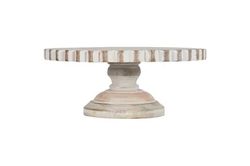 Tårtfat Beliani Memfis Light colored wood||White - Servering & borddekking - Brikker & tallerkener - Serveringsbrett & serveringsfat