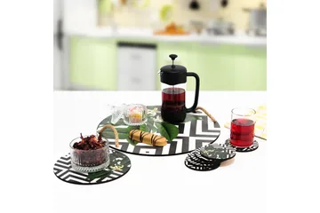 Trebrett & glassunderlegg 8-pk - Flerfarget - Servering & borddekking - Brikker & tallerkener - Serveringsbrett & serveringsfat