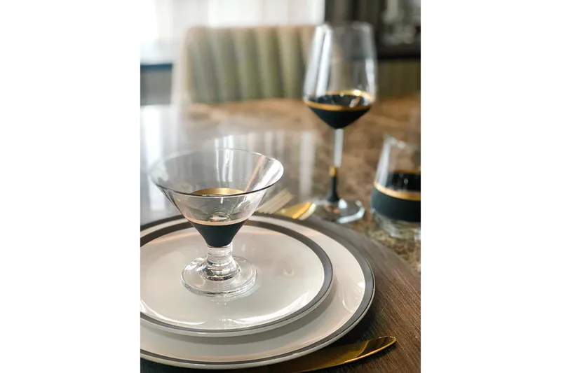 Glass Sett 6-pk - Svart/Gull - Servering & borddekking - Glass - Cocktailglass