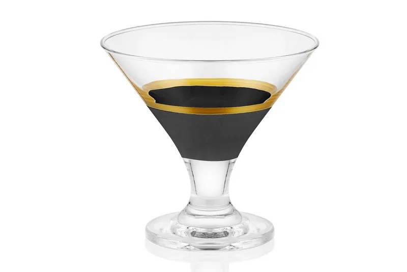 Glass Sett 6-pk - Svart/Gull - Servering & borddekking - Glass - Cocktailglass