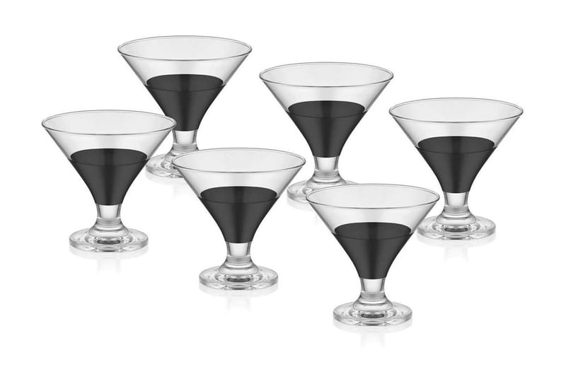 Glasssett 6- pk - Svart - Cocktailglass