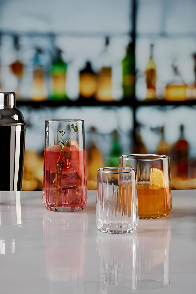 Glassett (18 deler) Opviq Nova (17 x 32 x 32 cm) Transparent - Transparent - Servering & borddekking - Glass - Highballglass & Longdrinkglass