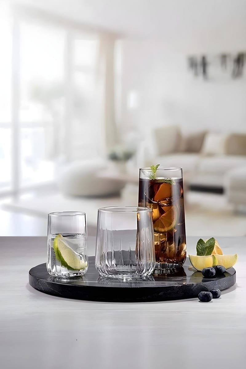 Glassett (18 deler) Opviq Nova (17 x 32 x 32 cm) Transparent - Transparent - Servering & borddekking - Glass - Highballglass & Longdrinkglass