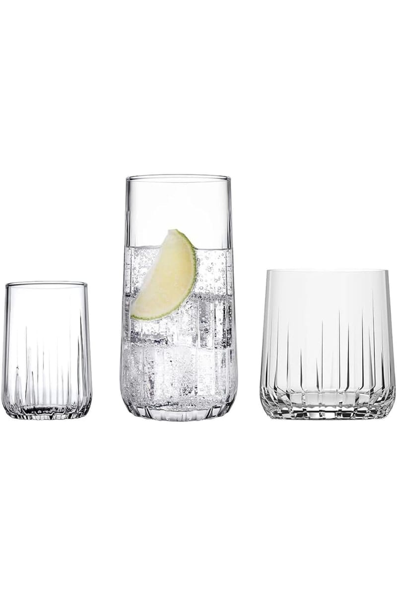 Glassett (18 deler) Opviq Nova (17 x 32 x 32 cm) Transparent - Transparent - Servering & borddekking - Glass - Highballglass & Longdrinkglass
