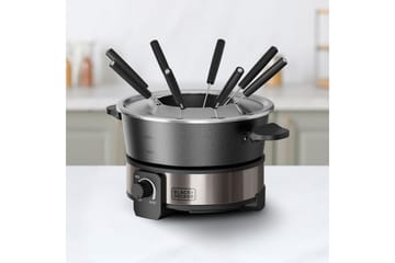 Fonduegryte Black+Decker 2L - Sølv - Servering & borddekking - Gryter & kasseroller - Fonduegryte
