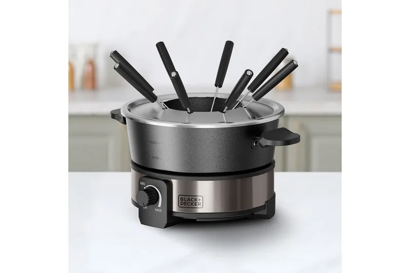 Fonduegryte Black+Decker 2L - Sølv - Servering & borddekking - Gryter & kasseroller - Fonduegryte
