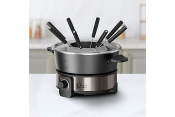 Fonduegryte Black+Decker 2L - Sølv - Servering & borddekking - Gryter & kasseroller - Fonduegryte