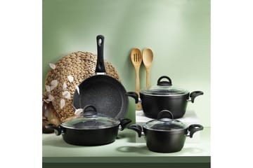 Pottesett (7 deler) Ashmoor Svart - Svart - Servering & borddekking - Gryter & kasseroller - Kasseroll