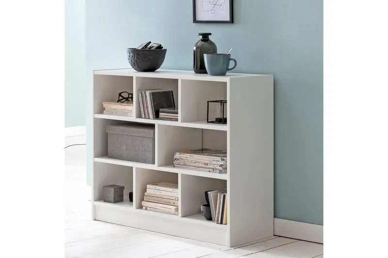 Bokhylle Wohnling Sponplate med 8 Oppbevaringshyller - Servering & borddekking - Karaffler og mugger - Glassflaske