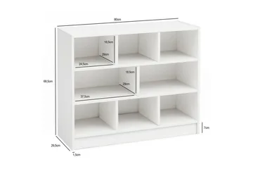 Bokhylle Wohnling Sponplate med 8 Oppbevaringshyller - Servering & borddekking - Karaffler og mugger - Glassflaske