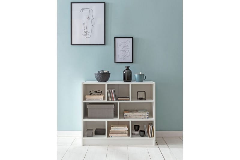 Bokhylle Wohnling Sponplate med 8 Oppbevaringshyller - Servering & borddekking - Karaffler og mugger - Glassflaske