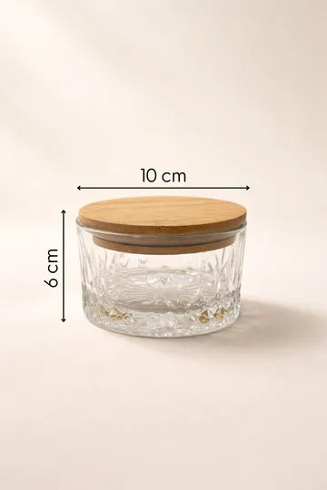 Oppbevaringsbokssett (6 deler) Opviq Cleo hylle (10 x 10 x 6 cm) transparent - Transparent - Servering & borddekking - Karaffler og mugger - Glassflaske