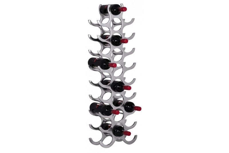Vinstativ Wohnling Aluminiumstøp Håndpolert Plass til 27 Flasker Modern Loft - Oppbevaring - Hylle - Oppbevaringshylle - Vinstativ & vinhylle