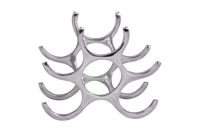 Vinstativ Wohnling Aluminiumstøp Håndpolert Plass til 6 Flasker Modern Loft - Oppbevaring - Hylle - Oppbevaringshylle - Vinstativ & vinhylle