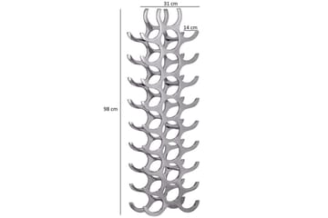 Vinstativ Wohnling Aluminiumstøp Håndpolert Plass til 27 Flasker Modern Loft - Oppbevaring - Hylle - Oppbevaringshylle - Vinstativ & vinhylle