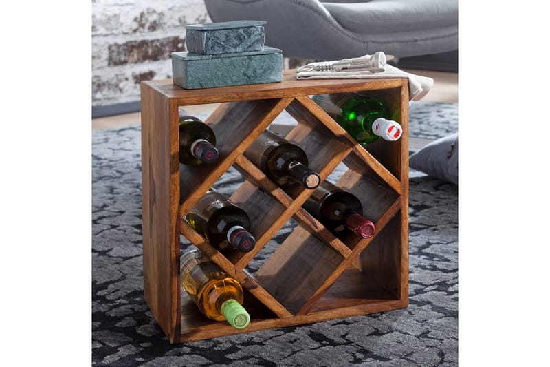 Vinstativ Wohnling Massivt tre plass til 8 flasker landstil - Servering & borddekking - Karaffler og mugger - Glassflaske