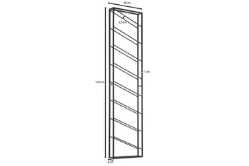 Vinstativ Wohnling veggmontert, plass til 8 flasker, pulverlakkert metall, industriell loftstil Svart - Svart - Servering & borddekking - Karaffler og mugger - Glassflaske