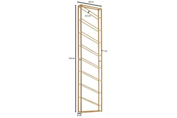 Vinstativ Wohnling veggmontert, plass til 8 flasker, pulverlakkert metall, industriell loftstil Gull - Gull - Oppbevaring - Hylle - Oppbevaringshylle - Vinstativ & vinhylle