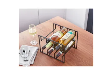 Vinstativ Wohnling Pulverlakkert metall plass til 6 flasker moderne - Oppbevaring - Hylle - Oppbevaringshylle - Vinstativ & vinhylle