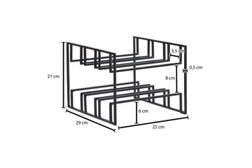 Vinstativ Wohnling Pulverlakkert metall plass til 6 flasker moderne - Servering & borddekking - Karaffler og mugger - Glassflaske
