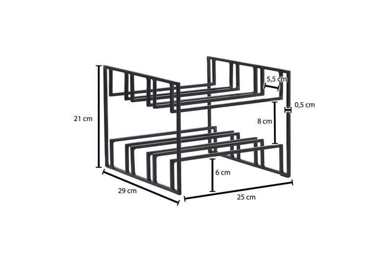 Vinstativ Wohnling Pulverlakkert metall plass til 6 flasker moderne - Servering & borddekking - Karaffler og mugger - Glassflaske