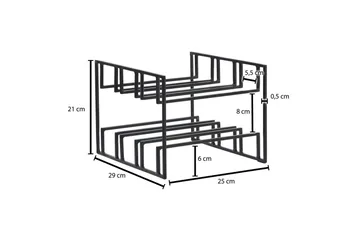 Vinstativ Wohnling Pulverlakkert metall plass til 6 flasker moderne - Oppbevaring - Hylle - Oppbevaringshylle - Vinstativ & vinhylle