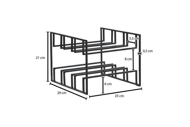 Vinstativ Wohnling Pulverlakkert metall plass til 6 flasker moderne - Oppbevaring - Hylle - Oppbevaringshylle - Vinstativ & vinhylle