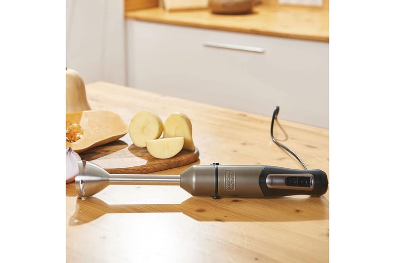 Stavmikser Black+Decker 1200W Børstet Stål - Sølv - Servering & borddekking - Kjøkkenmaskin - Blande & hakke - Stavmikser
