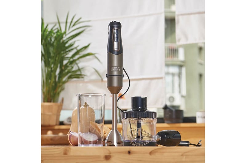 Stavmiksersett Black+Decker Børstet 1200W - Kullgrå||Svart - Servering & borddekking - Kjøkkenmaskin - Blande & hakke - Stavmikser