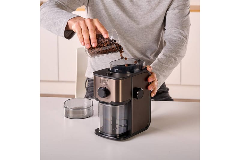 Elektrisk Kaffekvern Black+Decker 150W - Grå - Servering & borddekking - Kjøkkenmaskin - Kaffemaskin & kaffetilbehør - Kaffekvern & Espressokvern