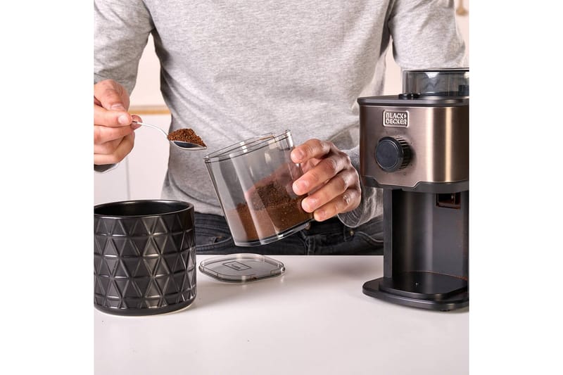 Elektrisk Kaffekvern Black+Decker 150W - Grå - Servering & borddekking - Kjøkkenmaskin - Kaffemaskin & kaffetilbehør - Kaffekvern & Espressokvern