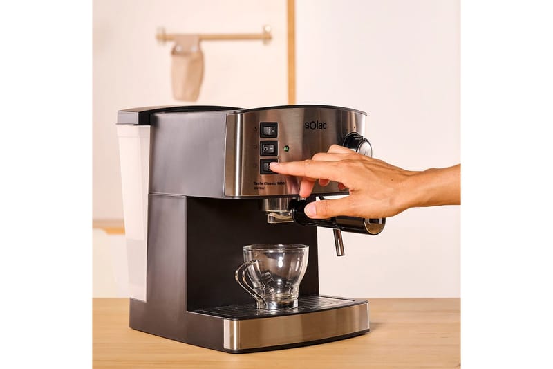 Espressomaskin Solac Taste Classic M80 Inox - Svart||Sølv - Servering & borddekking - Kjøkkenmaskin - Kaffemaskin & kaffetilbehør - Espressomaskiner