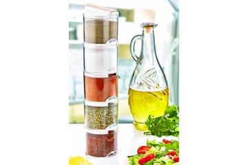 Krydderboks 5-pk - Hvit - Servering & borddekking - Kjøkkenmaskin - Skjære & male - Krydderkvern