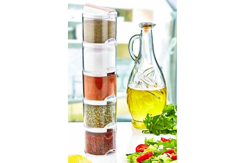 Krydderboks 5-pk - Hvit - Servering & borddekking - Kjøkkenmaskin - Skjære & male - Krydderkvern