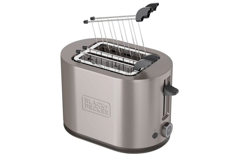 Brødrister Black+Decker 2 rom rustfritt stål - Sølv - Servering & borddekking - Kjøkkenmaskin - Varme & koke - Brødrister