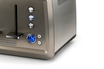 Brødrister Black+Decker 4 spor 1960W børstet stål - Grå - Servering & borddekking - Kjøkkenmaskin - Varme & koke - Brødrister