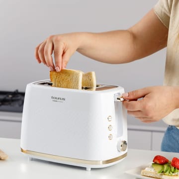 Brødrister Taurus Fusion Crunch langt spor hvit - hvit - Servering & borddekking - Kjøkkenmaskin - Varme & koke - Brødrister