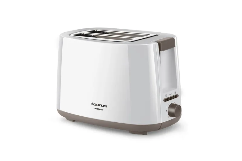 Brødrister Taurus Mytoast II 2 Spalter Hvit, Sølv