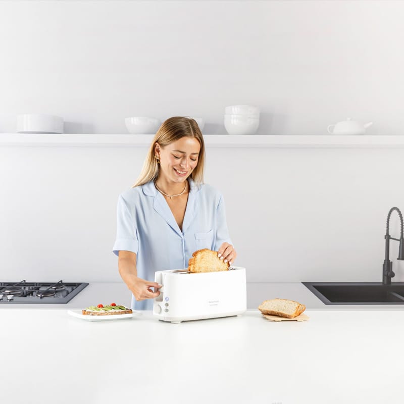 Brødrister Taurus Toastissimo langt spor hvit - hvit - Servering & borddekking - Kjøkkenmaskin - Varme & koke - Brødrister