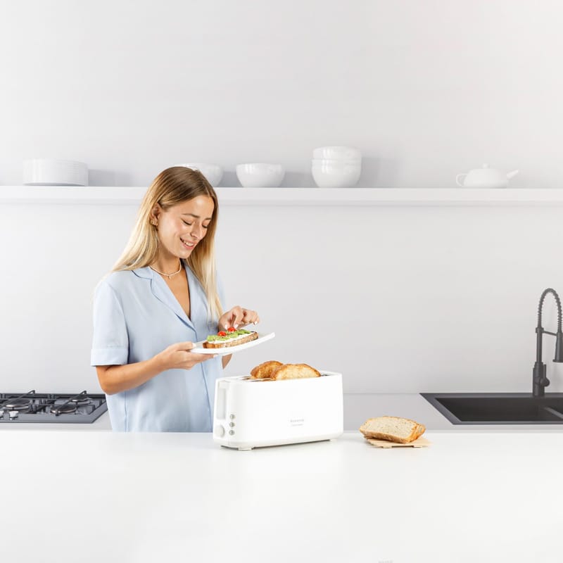 Brødrister Taurus Toastissimo langt spor hvit - hvit - Servering & borddekking - Kjøkkenmaskin - Varme & koke - Brødrister