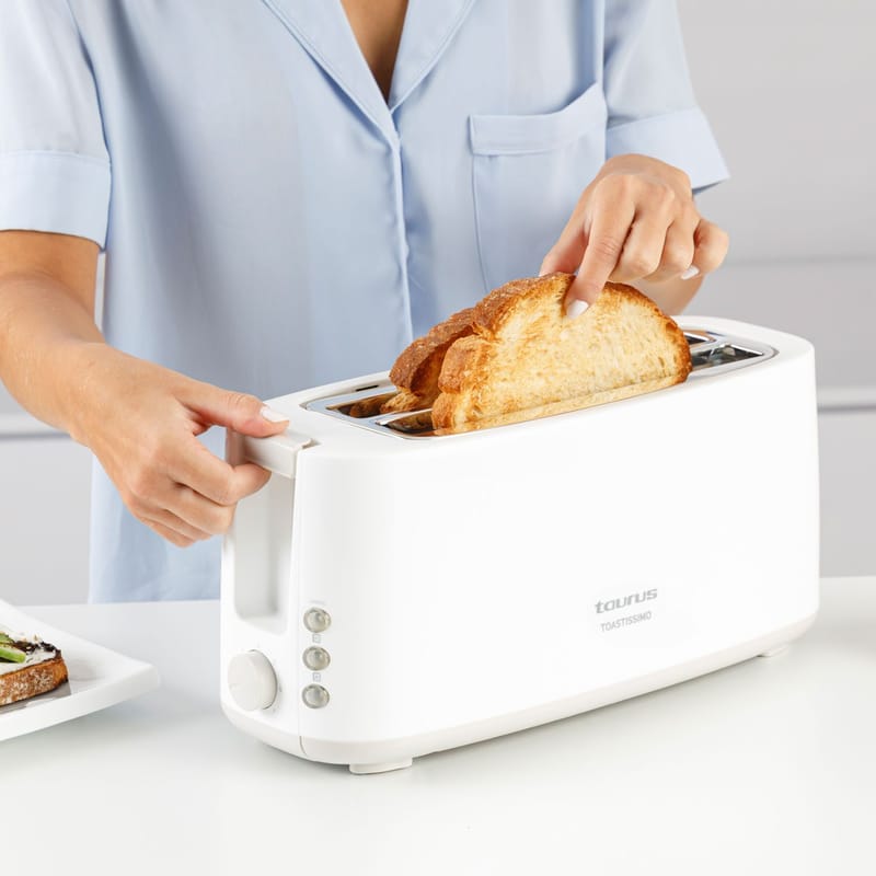 Brødrister Taurus Toastissimo langt spor hvit - hvit - Servering & borddekking - Kjøkkenmaskin - Varme & koke - Brødrister