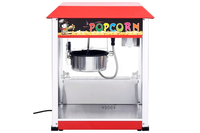 Popcornmaskin med teflonbelagt kjele 1400 W - Rød - Popcornmaskin