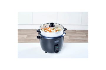 Riskoker Black+Decker 1,8L Svart - Svart - Servering & borddekking - Kjøkkenmaskin - Varme & koke - Riskoker