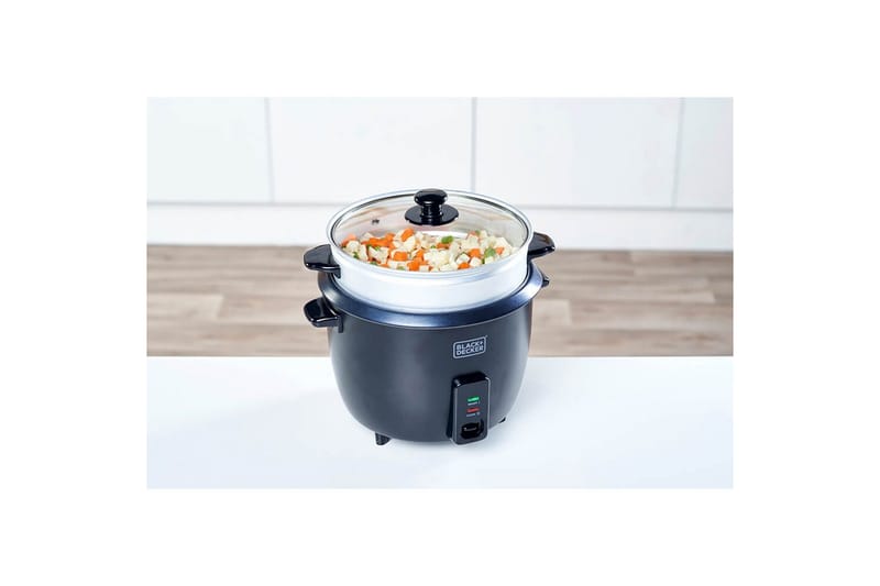 Riskoker Black+Decker 1,8L Svart - Svart - Servering & borddekking - Kjøkkenmaskin - Varme & koke - Riskoker