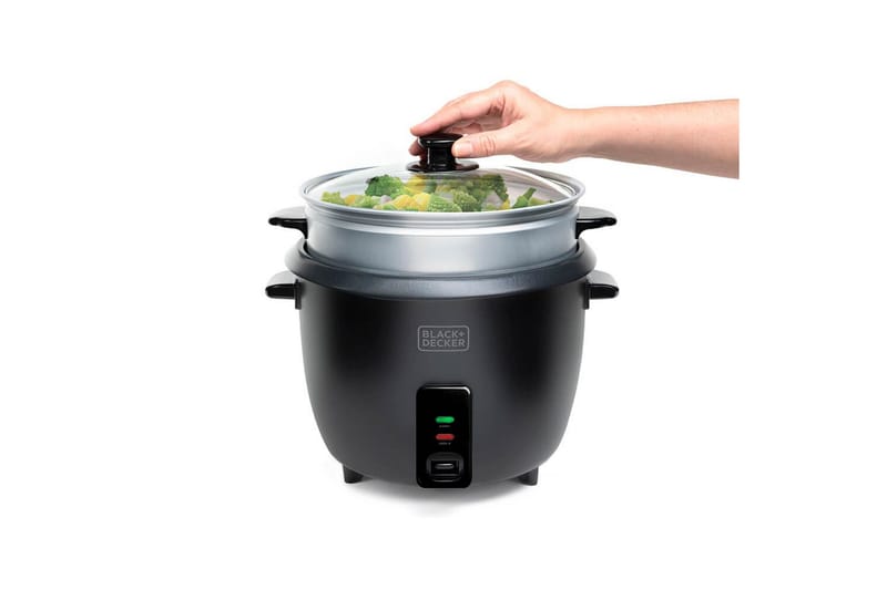 Riskoker Black+Decker 1,8L Svart - Svart - Servering & borddekking - Kjøkkenmaskin - Varme & koke - Riskoker