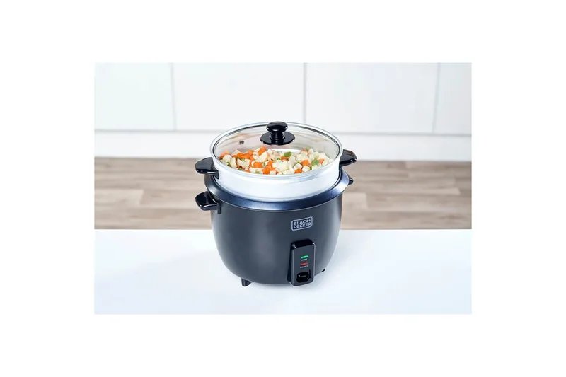 Riskoker Black+Decker 1,8L Svart - Svart - Servering & borddekking - Kjøkkenmaskin - Varme & koke - Riskoker