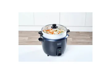 Riskoker Black+Decker 1,8L Svart - Svart - Servering & borddekking - Kjøkkenmaskin - Varme & koke - Riskoker
