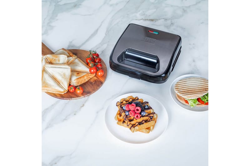 Smørbrødgrill Black+Decker Sandwich Vaffeljern - Servering & borddekking - Kjøkkenmaskin - Varme & koke - Klemgrill & smørbrødgrill