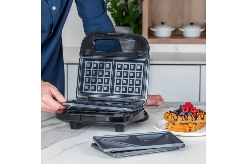 Smørbrødgrill Black+Decker Sandwich Waffle - Servering & borddekking - Kjøkkenmaskin - Varme & koke - Klemgrill & smørbrødgrill