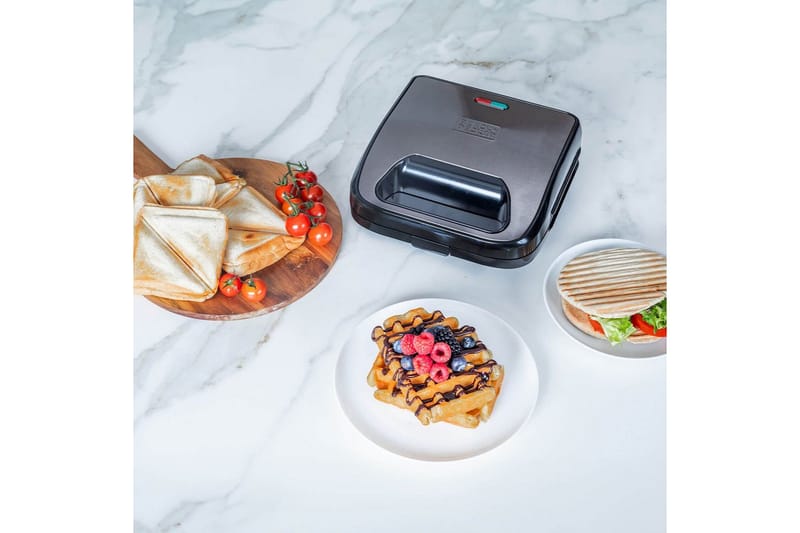 Smørbrødgrill Black+Decker Sandwich Waffle - Servering & borddekking - Kjøkkenmaskin - Varme & koke - Klemgrill & smørbrødgrill